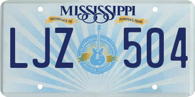 MS license plate LJZ504