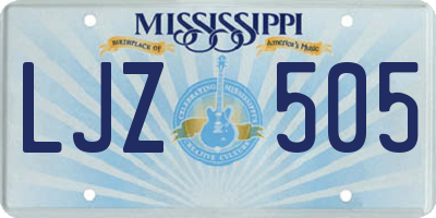 MS license plate LJZ505