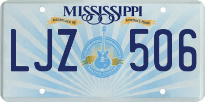 MS license plate LJZ506