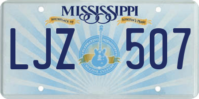 MS license plate LJZ507