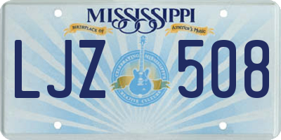 MS license plate LJZ508