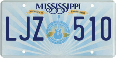 MS license plate LJZ510