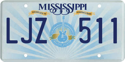 MS license plate LJZ511