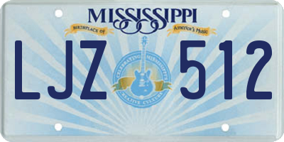 MS license plate LJZ512