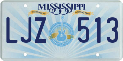 MS license plate LJZ513