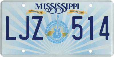 MS license plate LJZ514