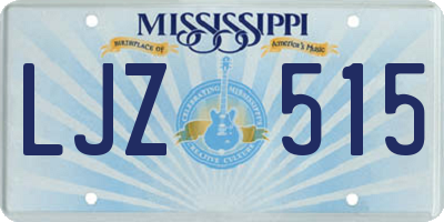 MS license plate LJZ515