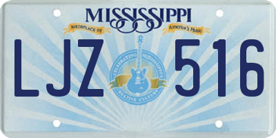 MS license plate LJZ516