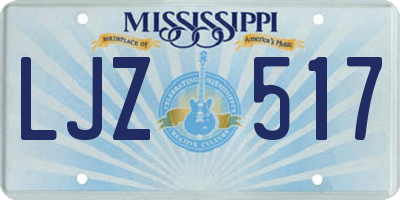 MS license plate LJZ517