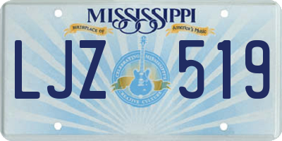 MS license plate LJZ519