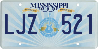 MS license plate LJZ521