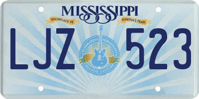 MS license plate LJZ523