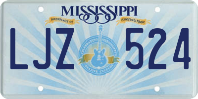 MS license plate LJZ524