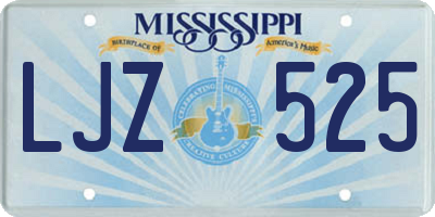 MS license plate LJZ525