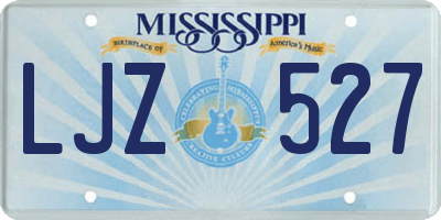 MS license plate LJZ527