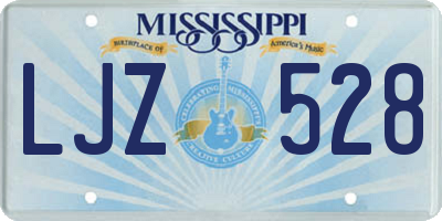 MS license plate LJZ528