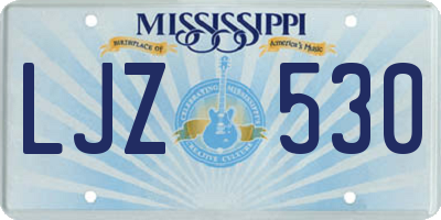 MS license plate LJZ530