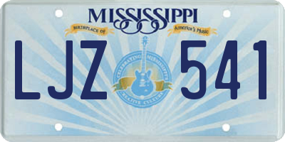 MS license plate LJZ541