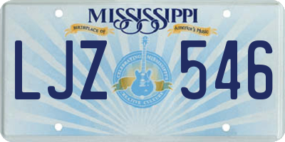 MS license plate LJZ546