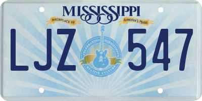 MS license plate LJZ547