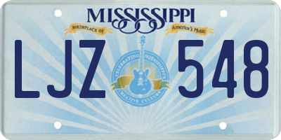 MS license plate LJZ548