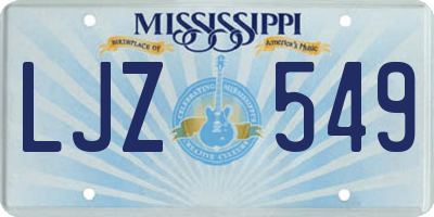 MS license plate LJZ549