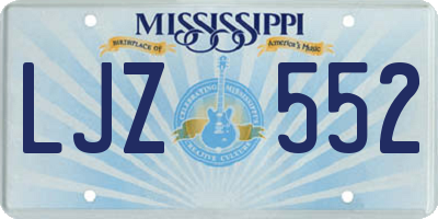 MS license plate LJZ552