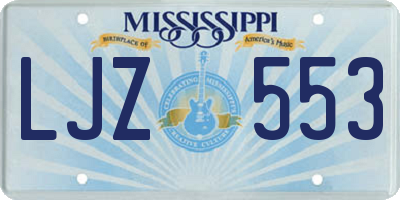 MS license plate LJZ553