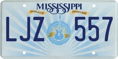 MS license plate LJZ557