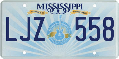 MS license plate LJZ558