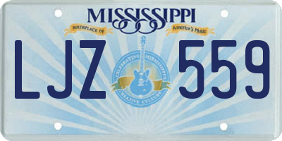MS license plate LJZ559