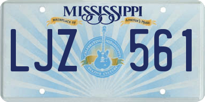 MS license plate LJZ561