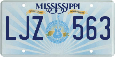 MS license plate LJZ563