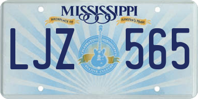 MS license plate LJZ565