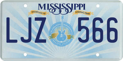 MS license plate LJZ566