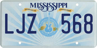 MS license plate LJZ568