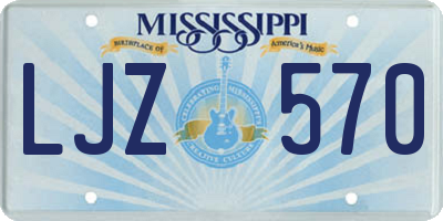 MS license plate LJZ570