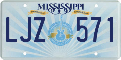 MS license plate LJZ571