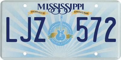 MS license plate LJZ572
