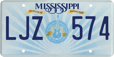 MS license plate LJZ574