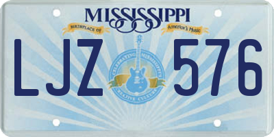 MS license plate LJZ576