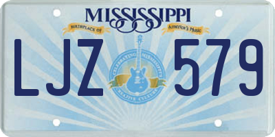 MS license plate LJZ579