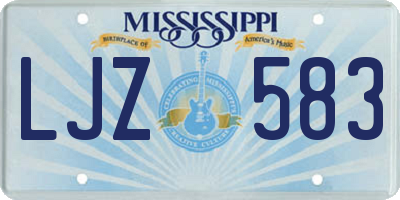 MS license plate LJZ583
