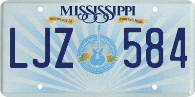 MS license plate LJZ584