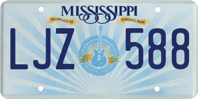 MS license plate LJZ588