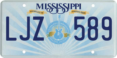 MS license plate LJZ589