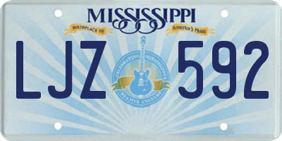 MS license plate LJZ592