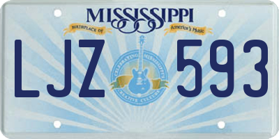 MS license plate LJZ593