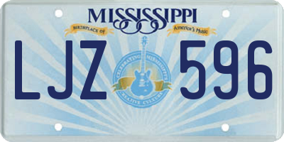 MS license plate LJZ596
