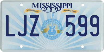 MS license plate LJZ599